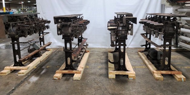 LEESONA Model 50 Winders, 6 & 12 spindle units on cones.